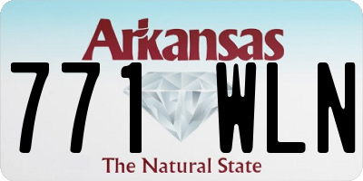 AR license plate 771WLN