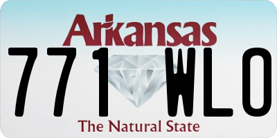AR license plate 771WLO