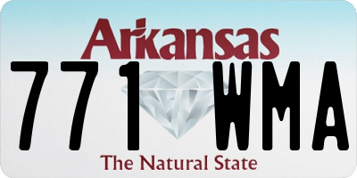 AR license plate 771WMA