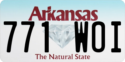 AR license plate 771WOI