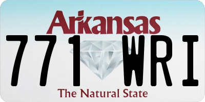 AR license plate 771WRI