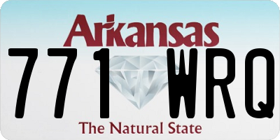 AR license plate 771WRQ
