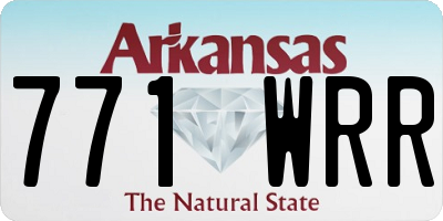 AR license plate 771WRR