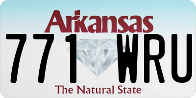AR license plate 771WRU