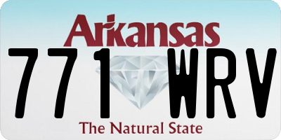 AR license plate 771WRV