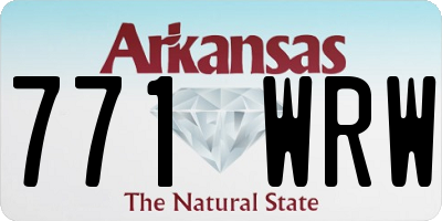 AR license plate 771WRW