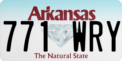AR license plate 771WRY