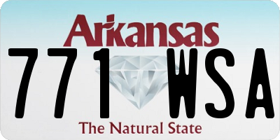 AR license plate 771WSA