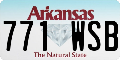 AR license plate 771WSB