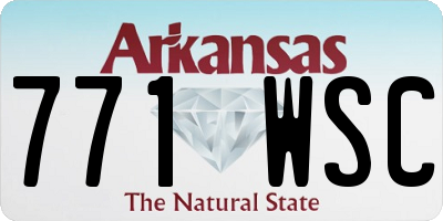 AR license plate 771WSC
