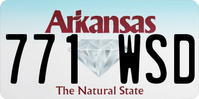 AR license plate 771WSD