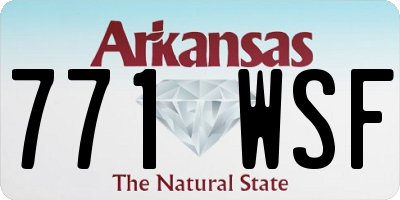 AR license plate 771WSF