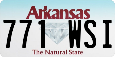 AR license plate 771WSI