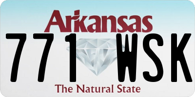 AR license plate 771WSK