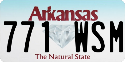 AR license plate 771WSM
