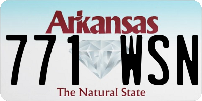 AR license plate 771WSN