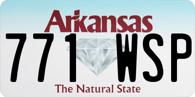 AR license plate 771WSP