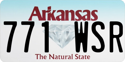 AR license plate 771WSR