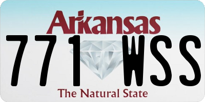AR license plate 771WSS