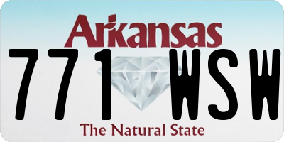 AR license plate 771WSW