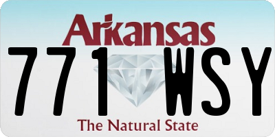 AR license plate 771WSY