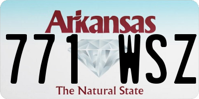 AR license plate 771WSZ