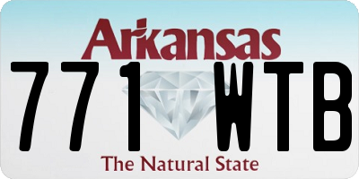 AR license plate 771WTB