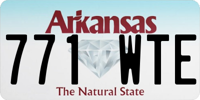 AR license plate 771WTE