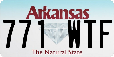 AR license plate 771WTF