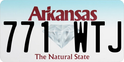 AR license plate 771WTJ