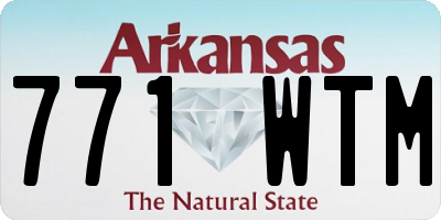 AR license plate 771WTM
