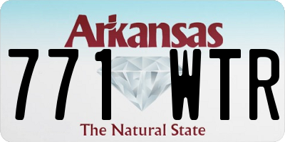 AR license plate 771WTR