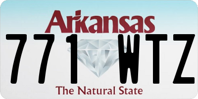 AR license plate 771WTZ