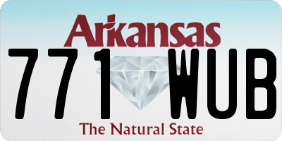 AR license plate 771WUB