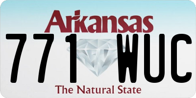 AR license plate 771WUC