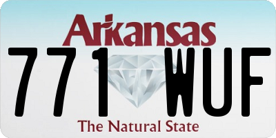 AR license plate 771WUF