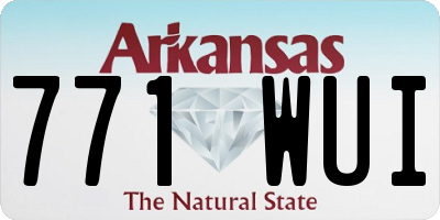 AR license plate 771WUI