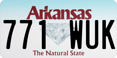 AR license plate 771WUK