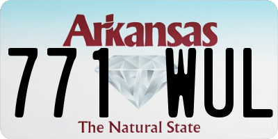 AR license plate 771WUL
