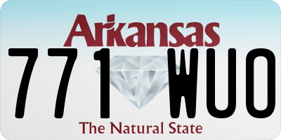 AR license plate 771WUO