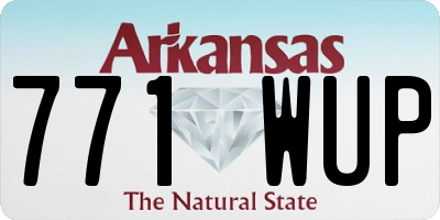 AR license plate 771WUP