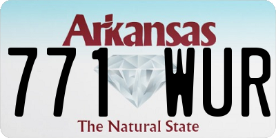 AR license plate 771WUR