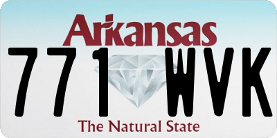 AR license plate 771WVK