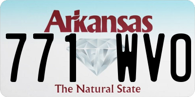 AR license plate 771WVO