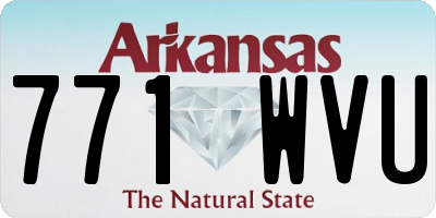 AR license plate 771WVU