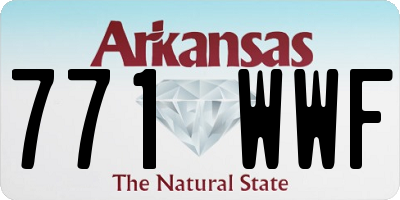 AR license plate 771WWF