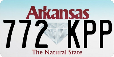 AR license plate 772KPP