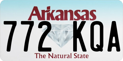AR license plate 772KQA