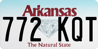 AR license plate 772KQT