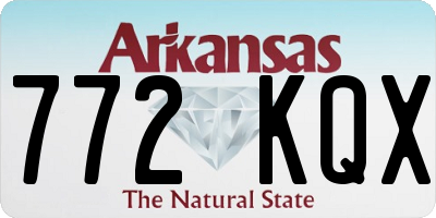 AR license plate 772KQX